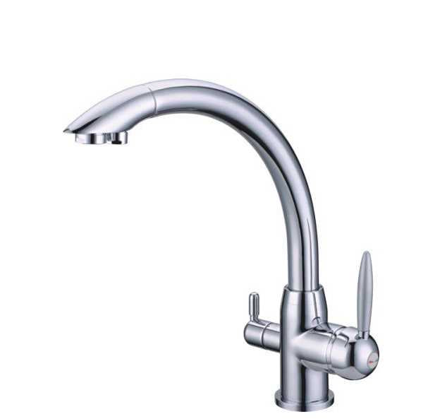 WL-303CR Three Way Kitchen Faucet - WATERLUX