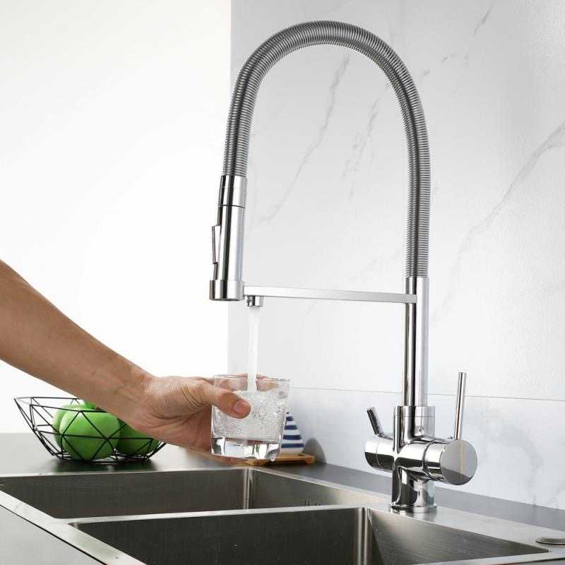 Pull Out Three Flow Kitchen Faucet WL-302PO - WATERLUX