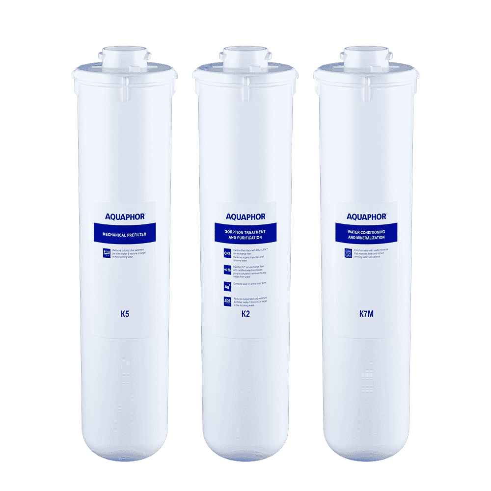 Aquaphor Reverse Osmosis Replacement Filters Set of Three - WATERLUX